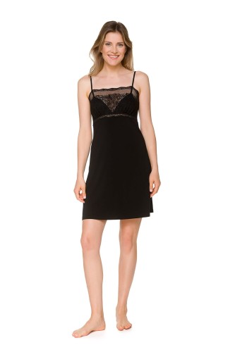 koszulka nocna czarna z micromodalu