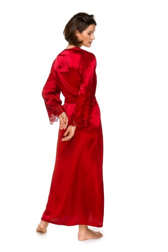 Damski satynowy szlafrok