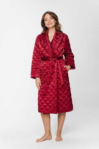 Damski pikowany ciepły szlafrok