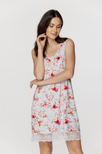 Koszulka do spania w kwiaty z micromodalu